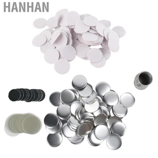 Hanhan Button Making Supplies Multi Purpose Sturdy Tinplate 58mm Mirror Back Parts 100 Sets DIY for Backpack Craft Lovers