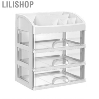 Lilishop Cosmetic Storage Box  Multifunctional Drawer Type Makeup Desk Organizer for Bedroom