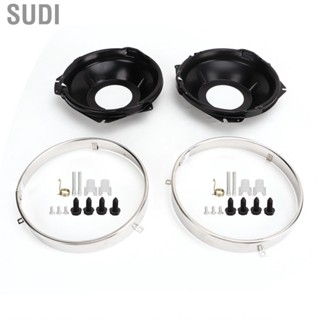 Sudi H00001 EB 1 Pair Aesthetic Perfect Match  Oxidation Stainless Steel Headlamp Retaining Ring Fine Polishing for Monte Carlo