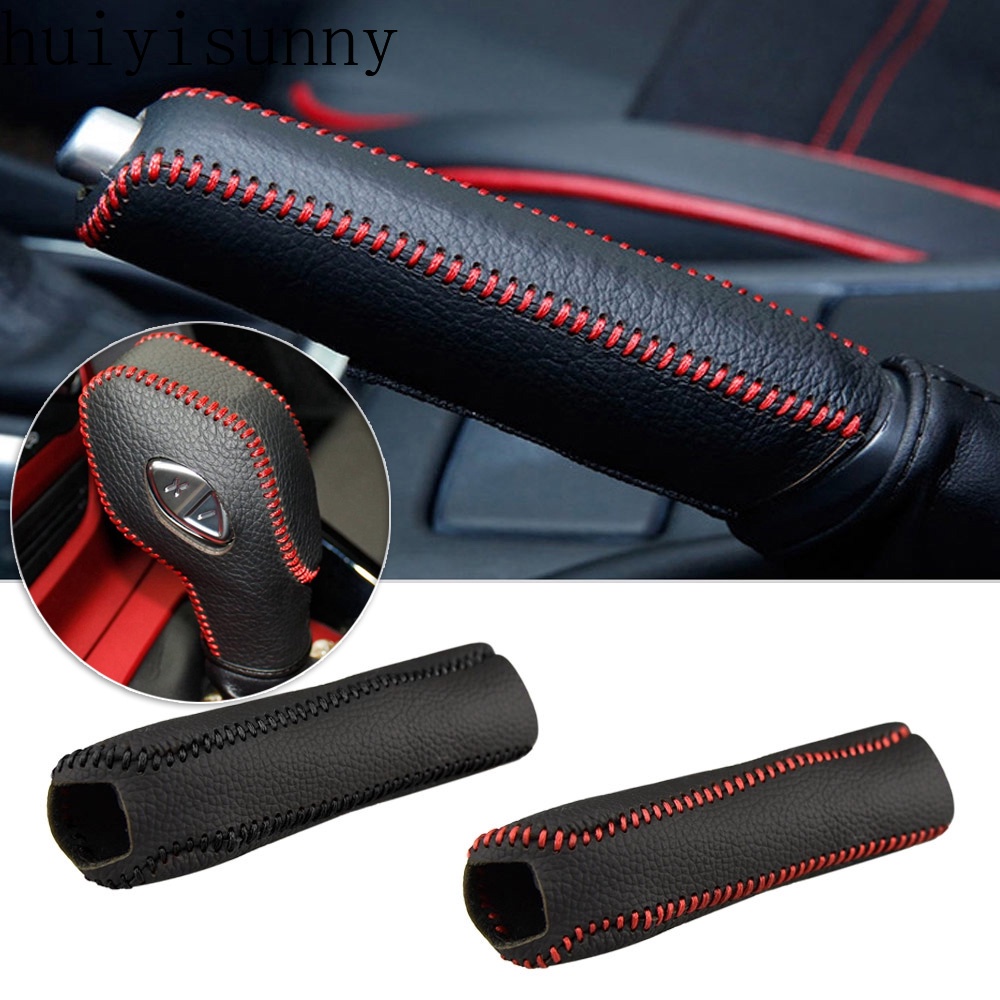 Hys Universal Car Auto ฝาครอบเบรกมือ Protector Grip Covers Handle sleeve ฝาครอบหัวเกียร์ ที่หุ้มเบรกมือรถยนต์ ปลอกหุ้มหนังเทียมรถยนต์หุ้มเบรคมือรถยนต์