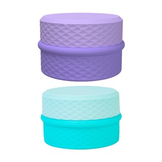 Reusable Silicone Women Lotion Leakproof Easy To Clean Body Cream Hair Clips With Lid Spoon Makeup Containers Set