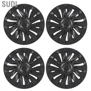 Sudi Wheel Hub Full Rim Cover Easy Install Symmetrical Scratch Proof 19 Inch Trim High Hardness for Model Y