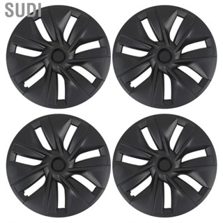 Sudi 4pcs 19in Wheel Hub Cap Matte Black  Scratch Stylish Cool Replacement for Tesla Model Y 2020-2023 New