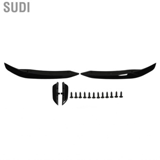 Sudi Front Bumper Side Spoiler  Reduce Wind Noise Glossy Black Wear Proof Aerodynamic Splitter for CLA‑Class C118