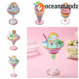 Oceanmapdz ถ้วยไอศกรีม ขนาดเล็ก แฮนด์เมด ของเล่นเสริมพัฒนาการ สําหรับเด็กผู้หญิง 1 กล่อง