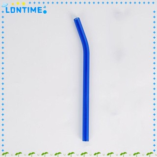 Lontime หลอดดูดน้ํา 8*200 มม. ใช้ซ้ําได้ สีฟ้าคลื่น 5 ชิ้น