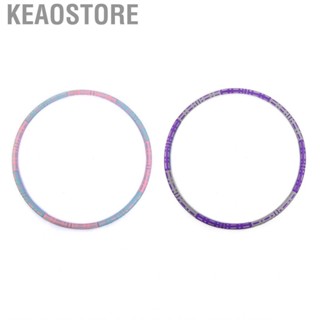 Keaostore Weighted Fit Hoop  6 Sections Waist  Dual Colors Detachable Foam Fitness Exercise for Office Use