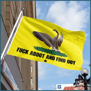 ธงชาติแคนาดา F-k Aboot and find oot Flag 3x5 ฟุต สําหรับตกแต่งบ้าน