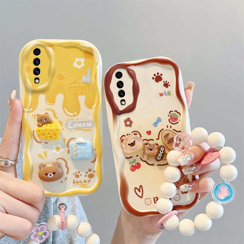 เคส samsung a50 เคสซัมซุง a50s a30s เคสโทรศัพท์มือถือ ลายตุ๊กตา 3D สีครีม สําหรับ