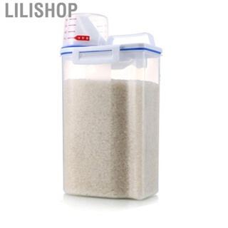 Lilishop Grain Storage Box  Measuring Cup Lid Rice Container  Grade for Kitchen Flour Nuts