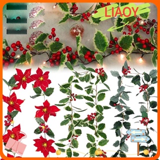 Liaoy ดอกไม้เถาวัลย์คริสต์มาส DIY สําหรับแขวนตกแต่งบ้าน ห้อง เทศกาลคริสต์มาส