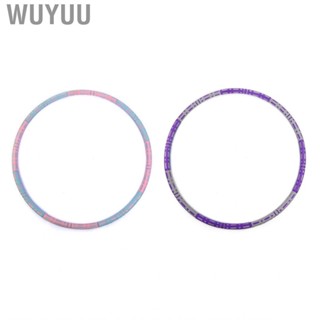 Wuyuu Fitness Exercise Hoop  Abdomen Training 6 Sections Foam Detachable Weighted Fit Dual Colors for Home Use