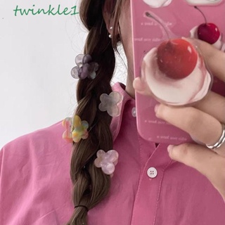 Twinkle1 กิ๊บติดผมหางม้า ขนาดเล็ก ลายดอกไม้ สําหรับผู้หญิง