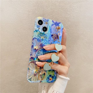 ใหม่ เคสโทรศัพท์มือถือ ซิลิโคนนิ่ม กันรอยกล้อง ลายภาพวาดดอกไม้ หัวใจ พร้อมสายคล้องข้อมือ แฟชั่น สําหรับ VIVO V29 Y78 Y27 Y36 Y02 Y02A V27 V27e V25e V25 Pro 5G 2023