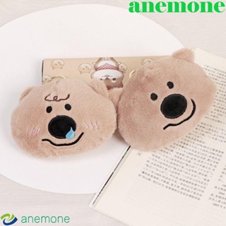 Anemone กระเป๋าสตางค์ กระเป๋าใส่เหรียญ จี้ตุ๊กตาหมี ขนาดเล็ก สไตล์เกาหลี