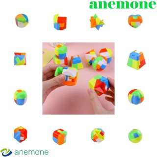 Anemone ของเล่นตัวต่อ รูปลูบัน 3D หลายรูปทรง เพื่อการเรียนรู้เด็ก