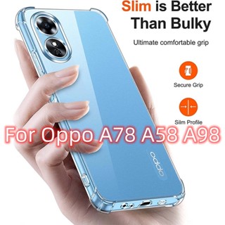 ส่งจากไทย เคสมือถือ เคสโทรศัพท์ เคสซิลิโคน CASE TPU Oppo A58 4G 5G A78 4G 5G A17 A98 5G เคสใส แบบนิ่ม เคสกันกระแทก