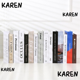 Karen กล่องหนังสือปลอม เรียบง่าย โมเดิร์น นุ่ม ตกแต่งห้องนั่งเล่น เครื่องประดับ พร็อพหนังสือ