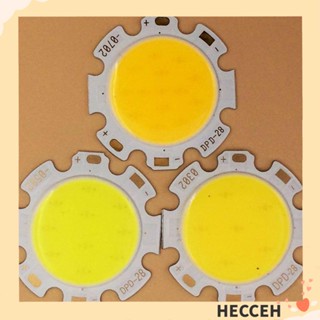 Hecceh ไดโอดเปล่งแสง 5W 7W 9W LED COB LED ชิปแหล่งกําเนิดแสง สีขาวอบอุ่น 28 มม. ทนทาน