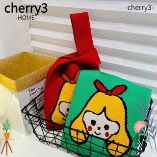 Cherry3 กระเป๋าถือถัก แฮนด์เมด ขนาดเล็ก สําหรับผู้หญิง