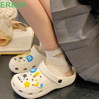 Erich รองเท้าแตะ Crocs แบบนิ่ม ลายการ์ตูนนักบินอวกาศ กันลื่น เหมาะกับเดินชายหาด อุปกรณ์เสริม สําหรับพยาบาล