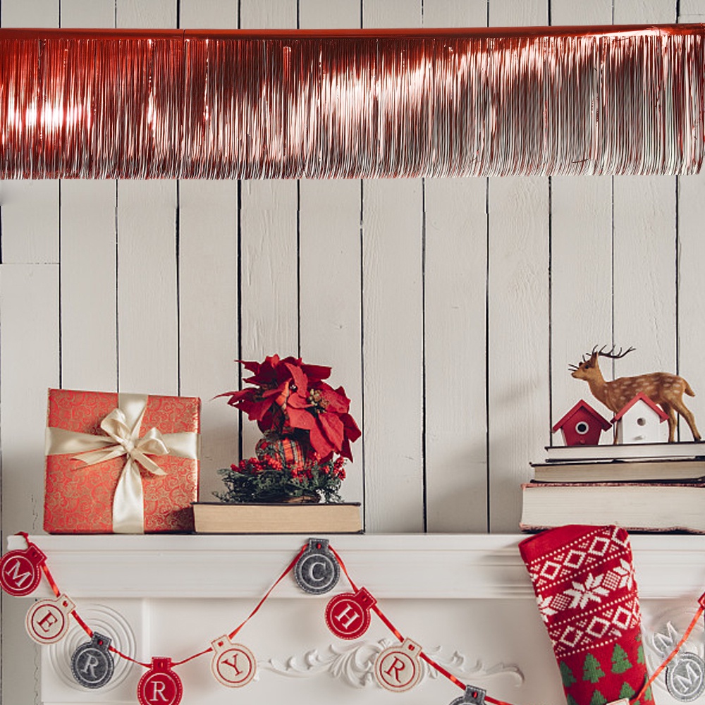 แนะนำ ผ้าม่าน ผ้าม่านฟอยล์ หลากสี 300 * 30 ซม. / แบนเนอร์ม่านดีบุก งานเลี้ยงวันเกิด / แบนเนอร์ ครบรอบ งานแต่งงาน คริสต์มาส ตกแต่งบ้าน / บูธถ่ายภาพเมทัลลิก ฉากหลังตกแต่งผนัง ราคาพิเศษ มีเก็บเงินปลายทาง