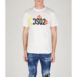 【Onefriend】Dsquared2 เสื้อยืดแขนสั้น พิมพ์ลาย S71GD1352