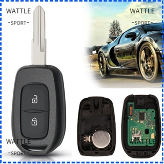 Wattle รีโมตกุญแจรถยนต์ ชิป 4A PCF7961M 2 ปุ่ม 433Mhz แบบเปลี่ยน สําหรับ Renault Sandero Acia Logan Lodgy Dokker Duster Trafic Car