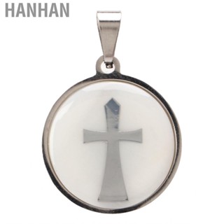 Hanhan Flat Round Pendant Silver Steel Necklace