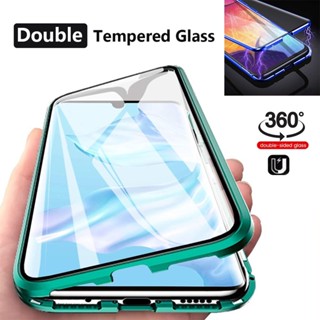 ใหม่ เคสกระจกนิรภัย โลหะ แม่เหล็ก สองด้าน 360 องศา สําหรับ Xiaomi Redmi K50 Redmi K50 Ultra