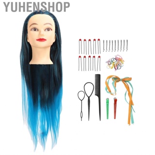 Yuhenshop Hair Mannequin Training Head Safe Comfortable Hand Feeling Practical Blue with Comb for Home