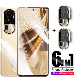 6in1 Front&amp;Back Hydrogel Film&amp;Camera Glass For Oppo Reno10 Pro+ 5G Curved Screen Protector Appo Reno 10 Pro Plus 10Pro Reno10Pro