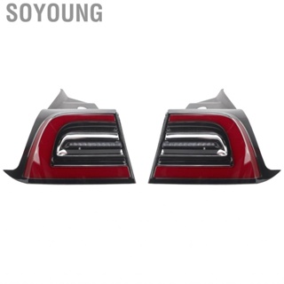 Soyoung Rear Exterior Tail Lamp Light Brake Turn Signal Replacement for Tesla Model 3 2017 2018 2019 2020 Car Style