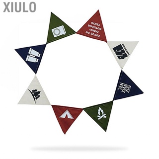 Xiulo String Triangular Banner   Resistant Cotton 16 Flags  Vintage Pennant for Camping Tent Decoration