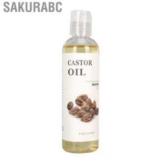 Sakurabc Skin  Oil Castor Cold Pressed Nourishing Moisturizing Soothe Promote Eyebrows Growth for Hair Care