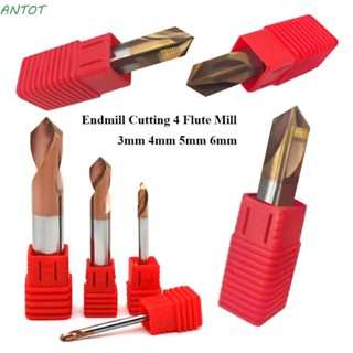 Antot Endmill เอ็นมิลตัด คุณภาพสูง 60° 90°120° ดอกกัดมิลลิ่ง 4 แฉก ขนาด 3 มม. 4 มม. 5 มม. 6 มม.