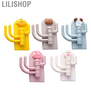 Lilishop Self Adhesive Hook  180 Degrees Rotation Prevent Fall Off Cute Good Bearing for Towels