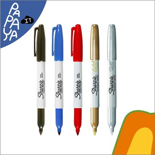 Sharpie (ชาร์ปี้) Marker Fine ปากกามาร์คเกอร์ Permanent Marker ปากกากันน้ำ ปากกาเขียนแผ่นพลาสติก