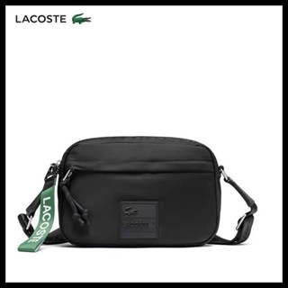 Lacoste ใหม่ กระเป๋าสะพายไหล่ลําลอง น้ําหนักเบา สีดํา เข้ากับทุกการแต่งกาย แฟชั่นสําหรับผู้ชาย และผู้หญิง