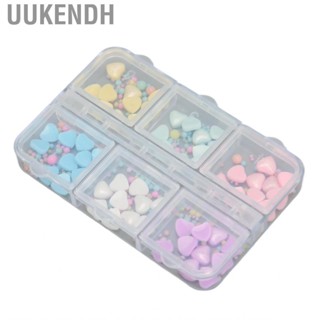 Uukendh Nail Art Decorations Multiple Sizes Heart Ornaments Safe Resin Beautiful Versatile for Home