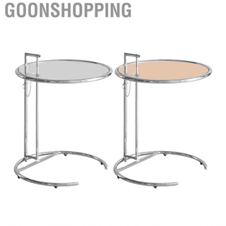 Goonshopping Glass Lift Coffee Table  C Shaped Round End Multifunctional for Placing