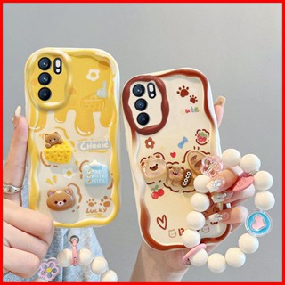 เคส OPPO A16 เคส Oppo A16 4G เคสโทรศัพท์มือถือ tpu แบบใส ลายการ์ตูนหมี ขนมปัง สําหรับ BBGZ