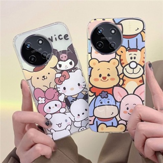 เคสโทรศัพท์มือถือนิ่ม แบบใส กันกระแทก ลายการ์ตูนน่ารัก สําหรับ Realme 11 NFC 4G 5G C51 C53 11 Pro 11Pro+ 11 4G