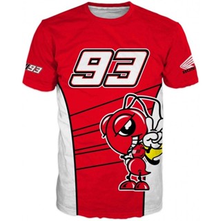 ใหม่ เสื้อยืดแฟชั่น ลาย 3d honda racing