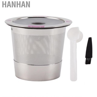 Hanhan Coffee Filter Pod W/ Brush Refillable Single Hole Stainless Steel US