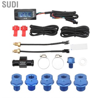 Sudi Motorcycle Water Temperature Meter  Thin 4 in 1 Voltage  Strong Brightness Blue Backlight Precise for Motorbike