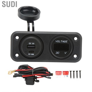 Sudi USB C Car  Dual Port Phone Adapter For Truck RV Bus Boat