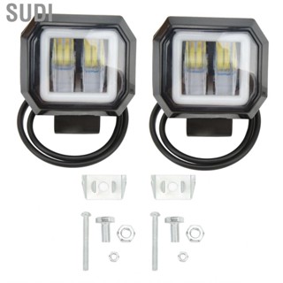 Sudi 20 W 6500K  Square Light Bar Spotlight DRL Angel Eyes Side Positioning Fog Lights for Trucks Off Road SUV ATV