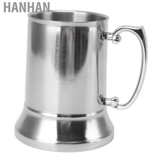 Hanhan Stainless Steel Beer Mug  Slip Resistant Modern Cup Coffee 500ml