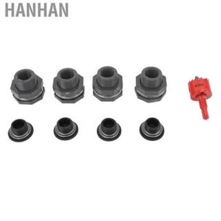 Hanhan 3/4 Inch Rain Barrel Bulkhead Fitting Kit With Plugs Hole  Tool PVC